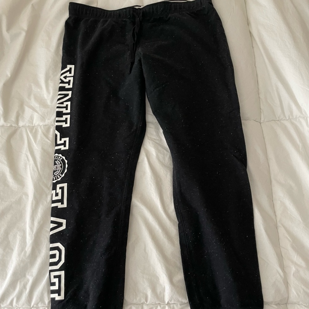 PINK Black Joggers